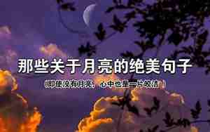 比喻月亮的句子优美