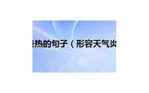 形容盛夏的炎热的句子