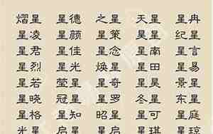 名字带星的好名字男孩