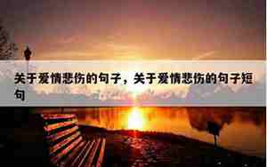 关于爱情的悲伤句子