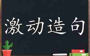 激动地造句子