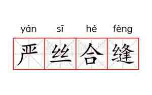 严丝合缝的意思