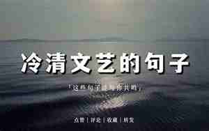 有关冷清的句子对称