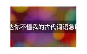 表达你不懂我的句子