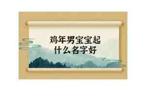 温暖的鸡年男宝宝名字