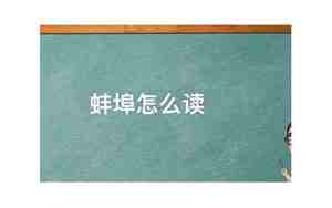 蚌埠怎么读bangbu