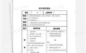 武术教案