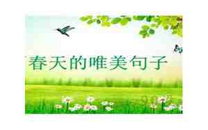 防写春天的句子