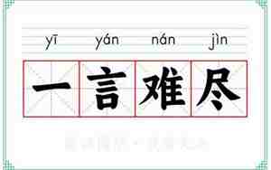 一言难尽的句子